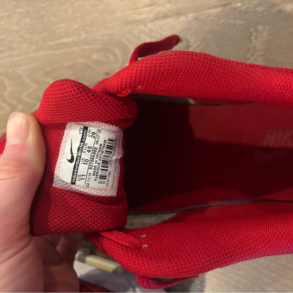 Nike Red and White Air Max Sneakers 11 - Picture 6 of 6